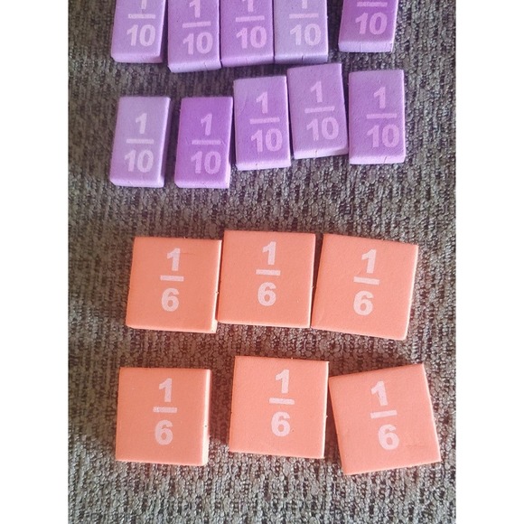 Foam fraction tiles MAC015 Teaching Resource Homeschool Math Manipulatives - Picture 3 of 10